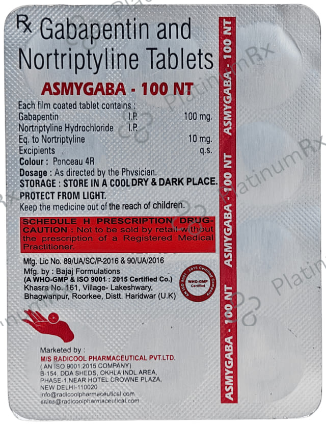 Asmygaba 100/10mg NT Tablet 10s
