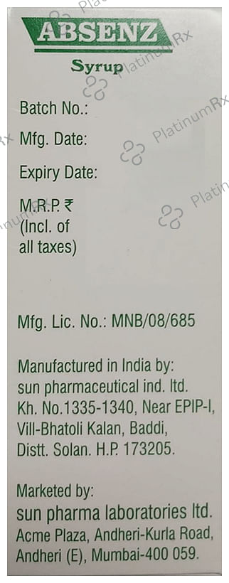 Absenz 250mg Oral Solution 100ml