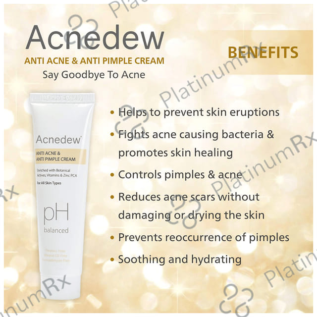 Acnedew PH Balanced Anti Acne & Anti Pimple Cream (25gm Each) 4 Tube
