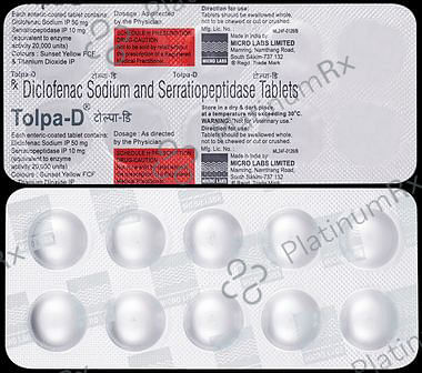 Tolpa D 50/10mg Tablet 10s
