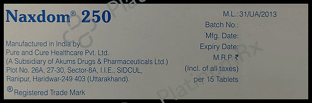 Naxdom 10/250mg Tablet 15s