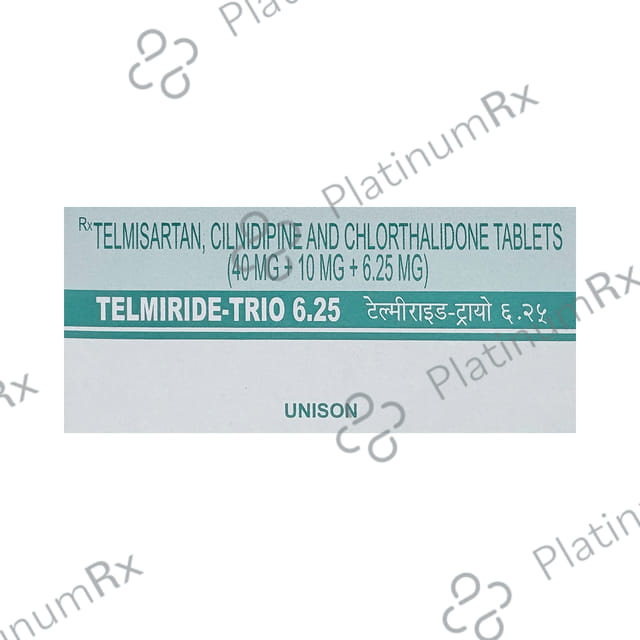 Telmiride Trio 40mg/10mg/6.25mg Tablet