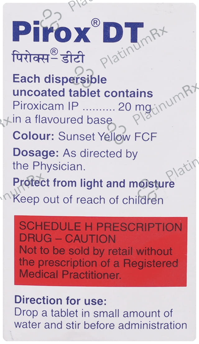 Pirox DT 20mg Tablet DT 10s
