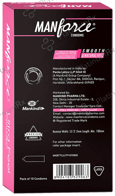 Manforce Ultra Feel Bubblegum Flavour Condom 10s
