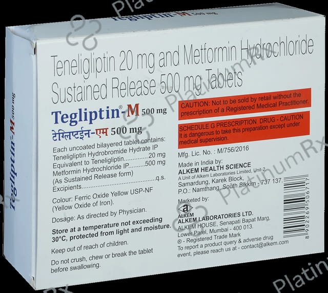 Tegliptin M 500mg Tablet SR 15s