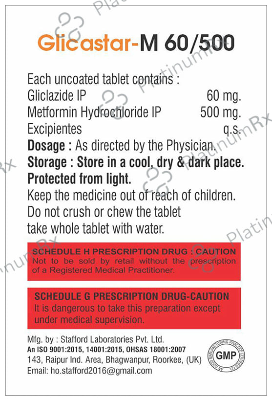 Glicastar-M 60/500 Tablet