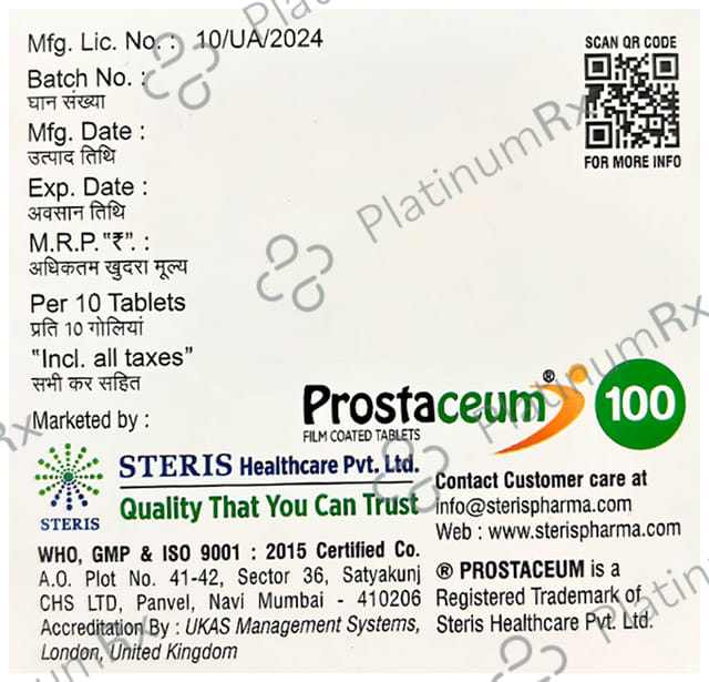 Prostaceum 100mg Tablet 10s