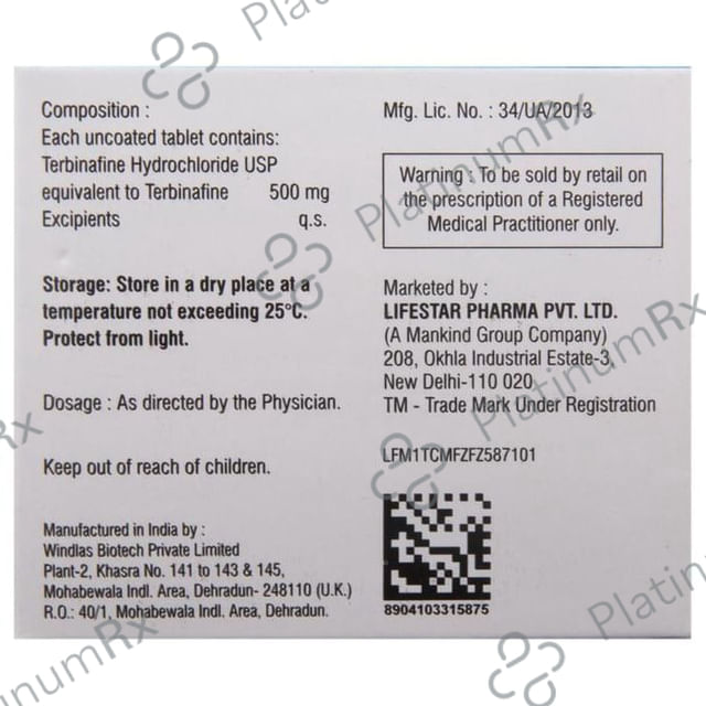 Terbinaforce 500mg Tablet 7s