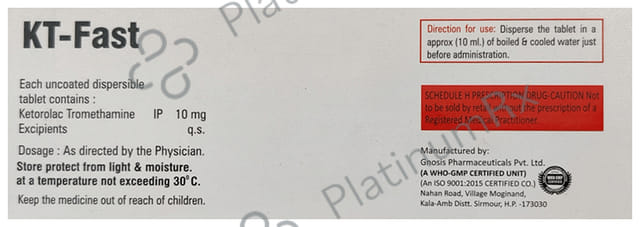 KT Fast 10mg Tablet DT 15s