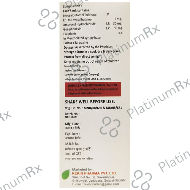 Agelite LS 30/50/1mg Syrup 100ml