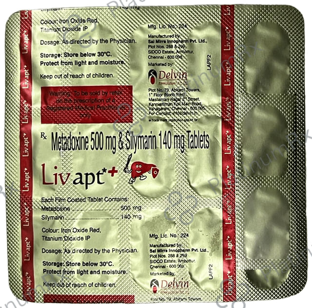 Liv Apt Plus 500/140mg Tablet 15s
