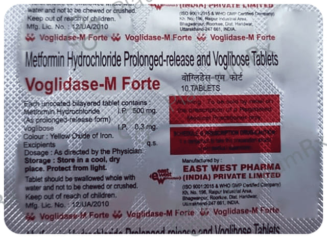 Voglidase M Forte 500/0.3mg Tablet SR 10s