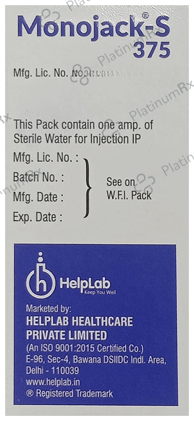 Monojack S 250mg/125mg Injection