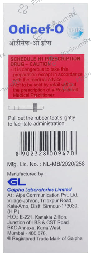 Odicef O Drops 25mg Drop 10ml