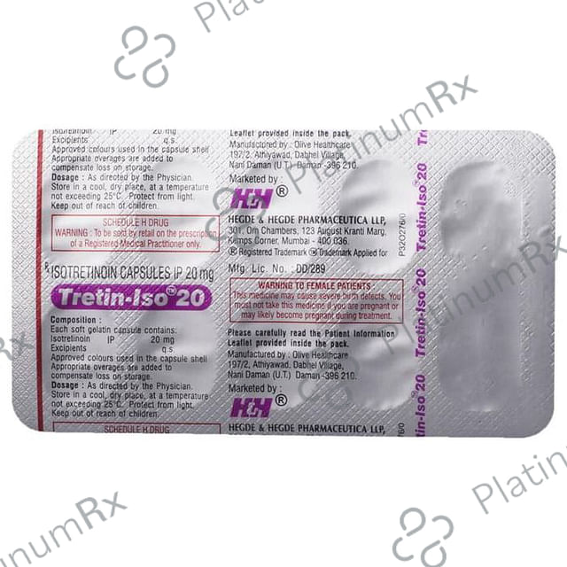 Tretin Iso 20mg Capsule 10s