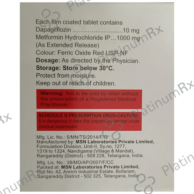Gluxit M 10 Forte 10/1000mg Tablet ER 10s