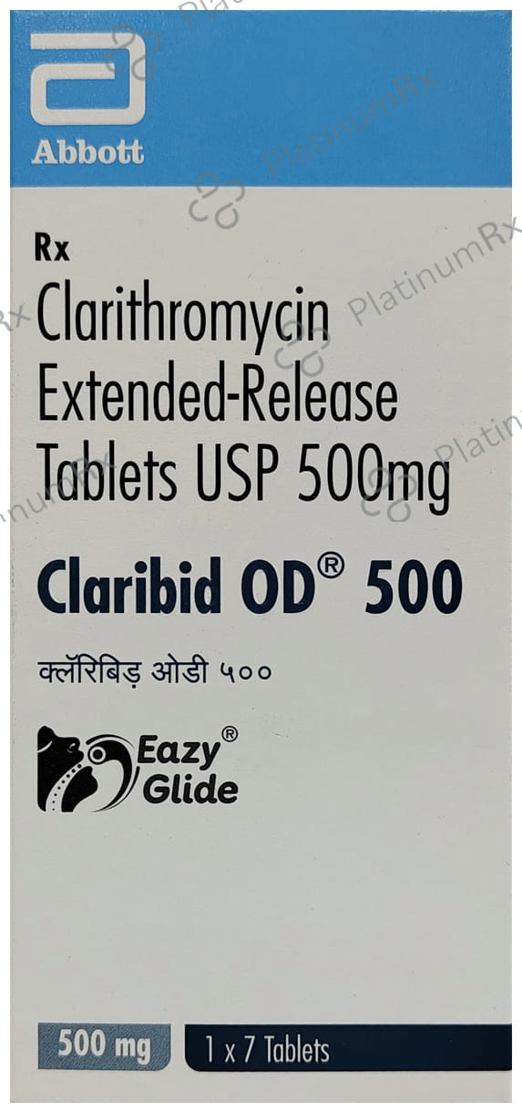 Claribid OD 500mg Tablet ER 7s