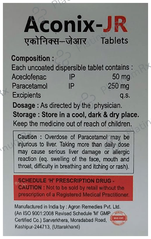 Aconix JR 50/250mg Tablet DT 10s