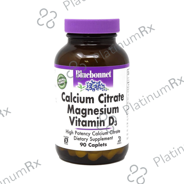 Bluebonnet Calcium Citrate Magnesium Vitamin D3 Caplet 90s