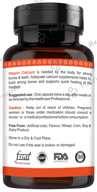 Vitawin Calcium 500mg Vegetarian Capsule