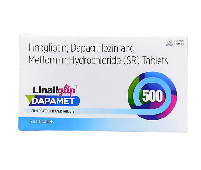 Linaliglip Dapamet 500/10/5mg Tablet 10s