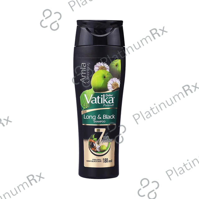 Dabur Vatika Naturals Amla & Bhringraj Long & Black Shampoo 180 ml