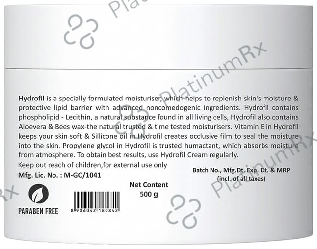 Hydrofil Emollient Cream 500gm