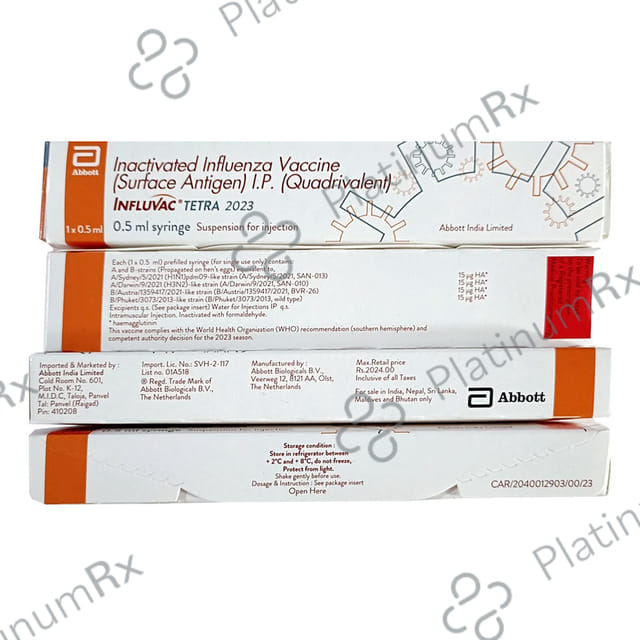 Influvac Tetra 2025 Injection 0.5ml