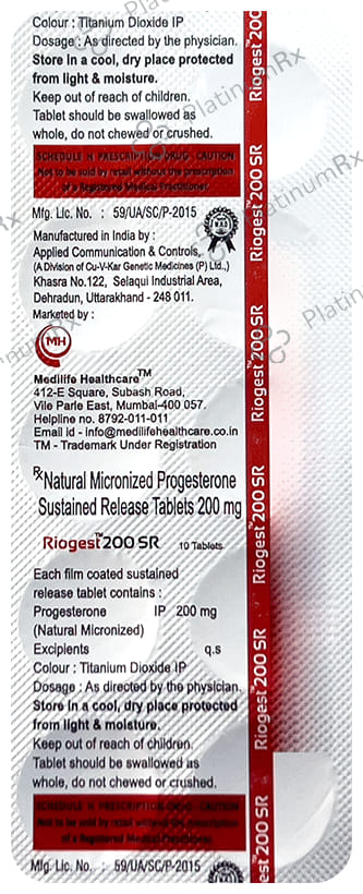 Riogest 200 SR Tablet