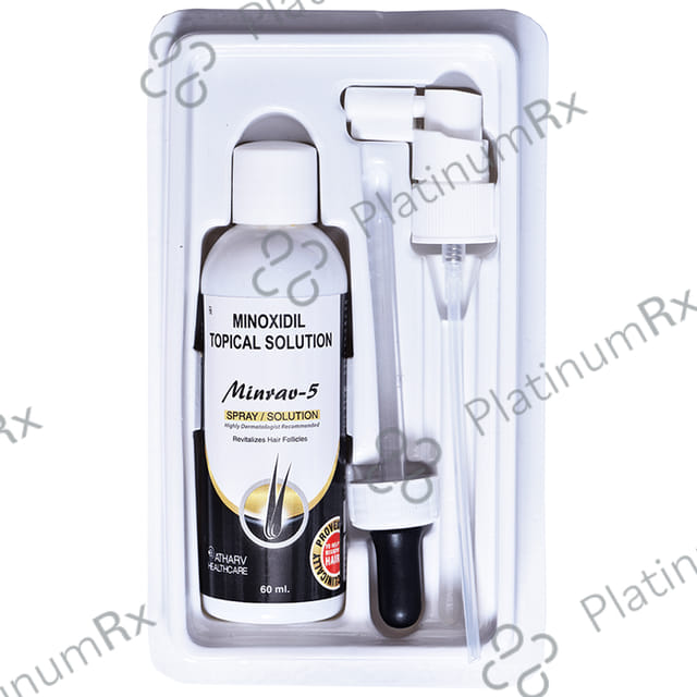 Atharv Healthcare Minrav 5 Minoxidil 5% Topical Solution