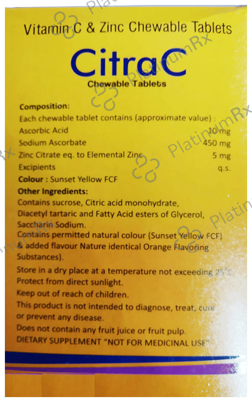 CitraC Chewable Tablet Orange