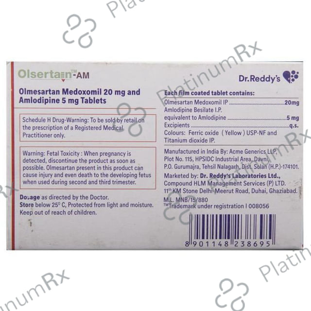 Olsertain AM 5/20mg Tablet 15s