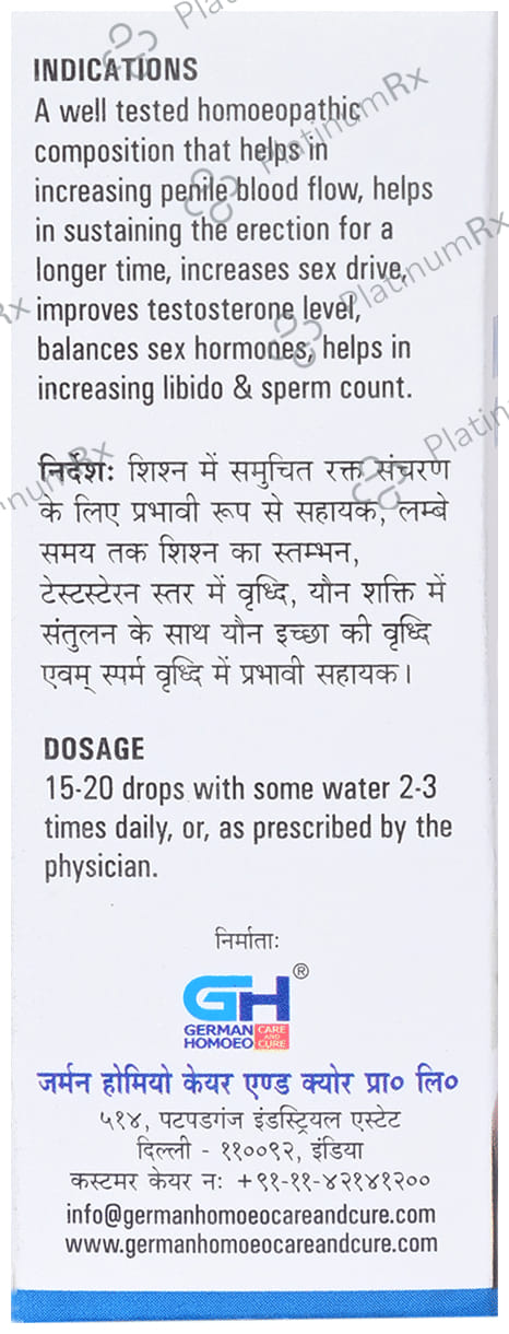 German's Male Endurance Care and Cure Drop