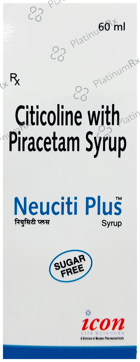 Neuciti Plus 500/400mg Suger Free Syrup 60ml