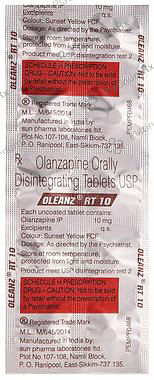 Oleanz RT 10mg Disintegrating Tablet 10s