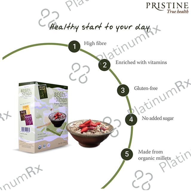 Pristine Beginnings Organic Mixed Millet Flakes 300 gm