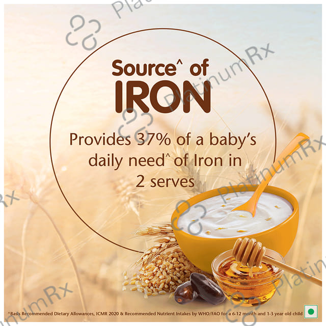 Nestle Cerelac Baby (10 months+) Cereal with Milk, Iron, Vitamins & Minerals - Wheat Honey Dates
