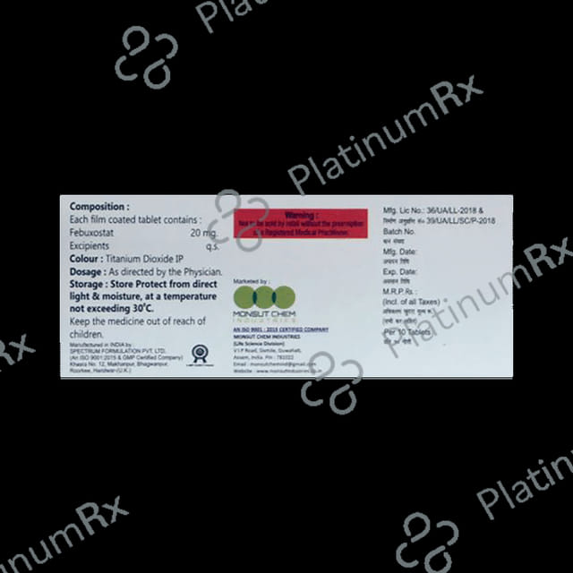 M Uric 20mg Tablet