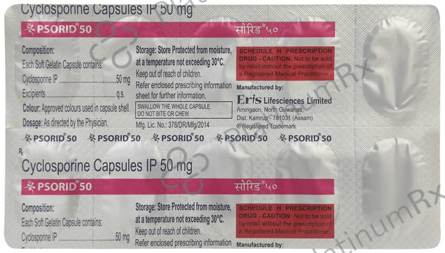 Psorid 50mg Capsule 10s