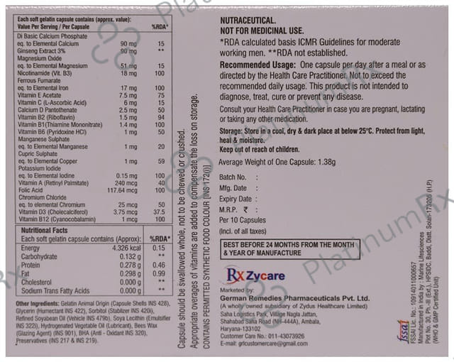 Zytvital Soft Gelatin Capsule