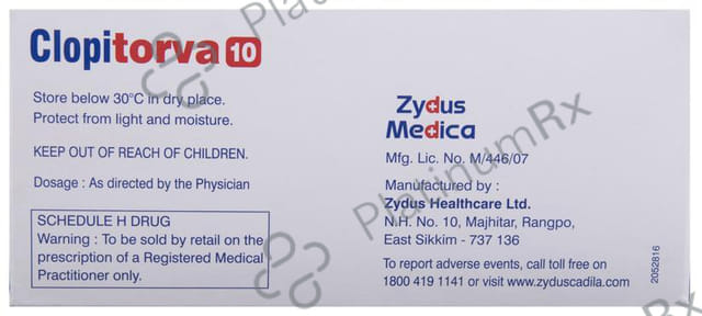 Clopitorva 10/75mg Capsule 10s