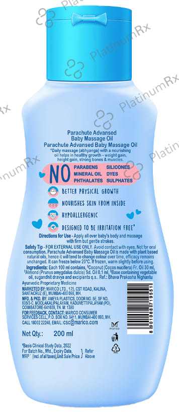 Parachute Advansed Baby Massage Oil