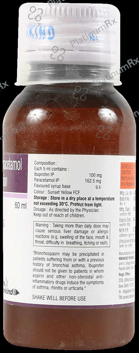 Ibukind Plus 100/162.5mg Suspension 60ml