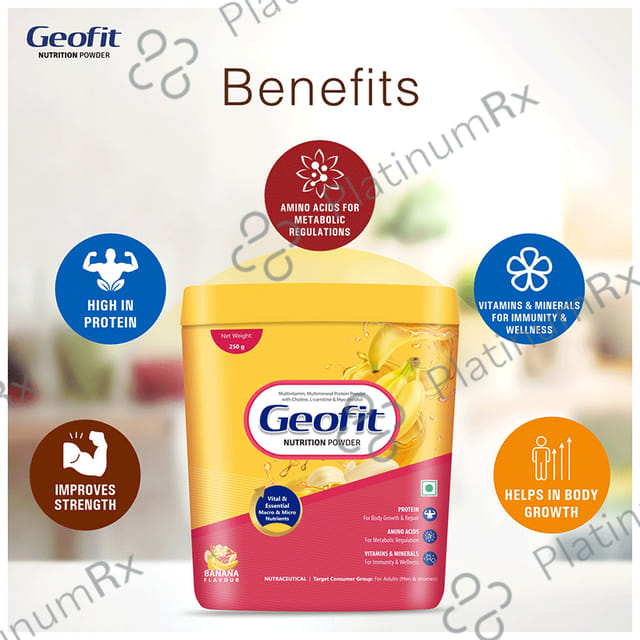 Geofit Nutrition Protein Powder with Vitamins & Minerals Banana