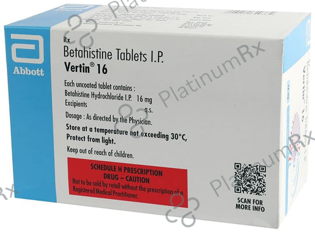 Vertin 16mg Tablet 15s