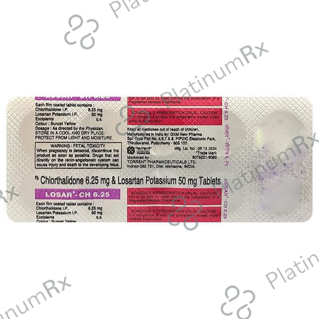 Losar CH 6.25/50mg Tablet 10s