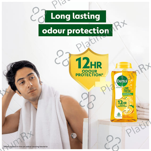 Dettol Lime Fresh Bodywash & Shower Gel pH Balanced & Soap Free 250ml