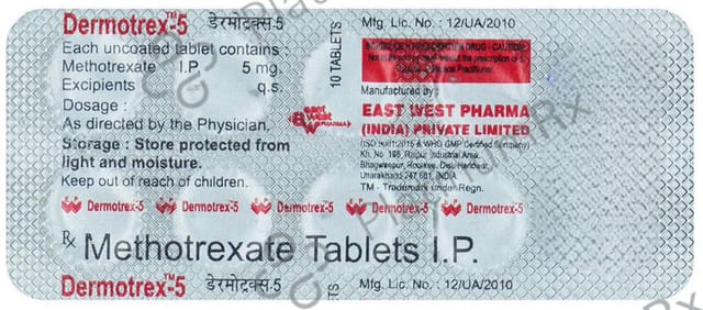 Dermotrex 5mg Tablet 10s