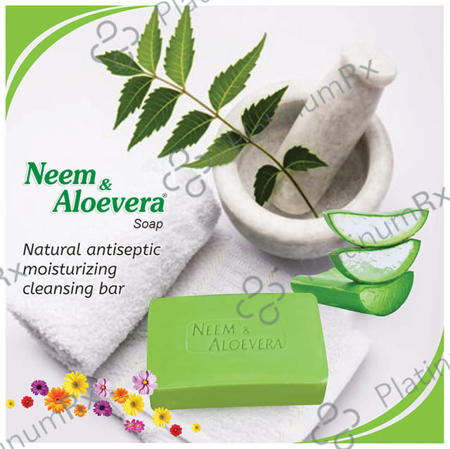 PIL Neem & Alovera Soap - Natural Antiseptic & Moisturizing Soap