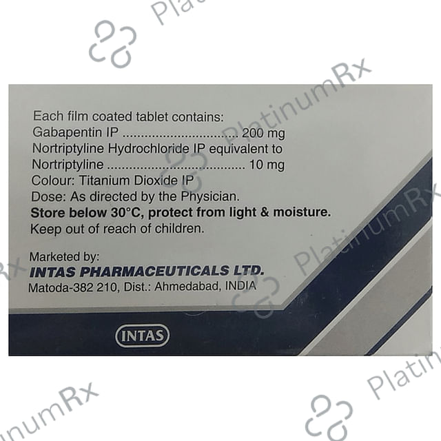 Gabapin NT 200/10mg Tablet 15s
